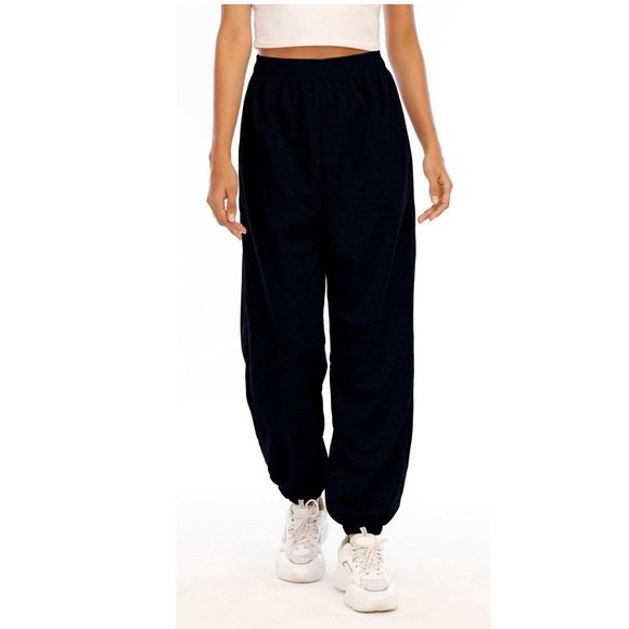 Baggy Sweatpants for Women Relaxed Fit Joggers with pockets Oversized Navy Blue - Picture 3 of 12